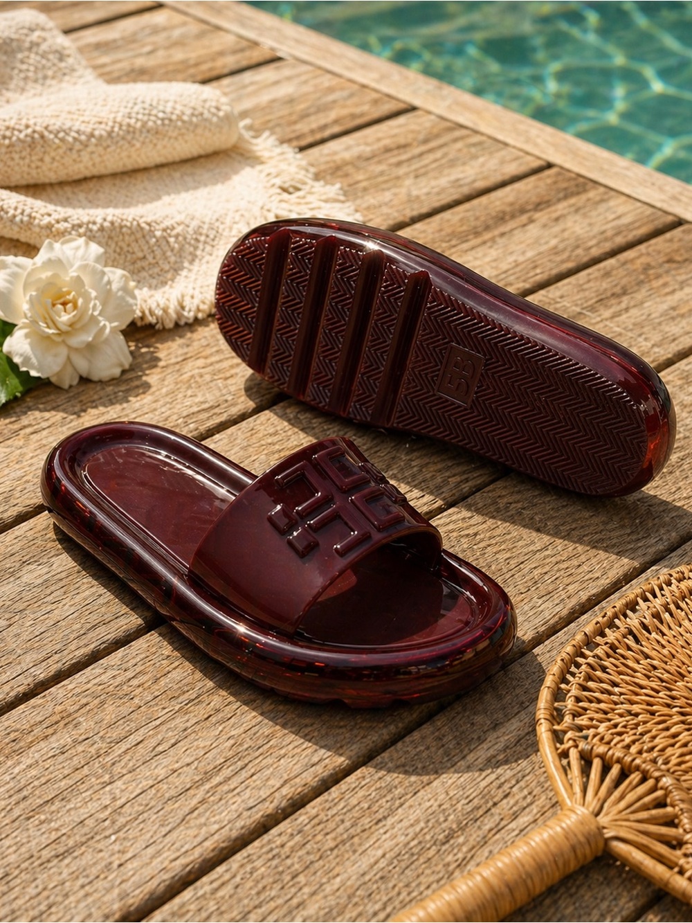TORY BURCH Women's Bubble Jelly Slide Sandals